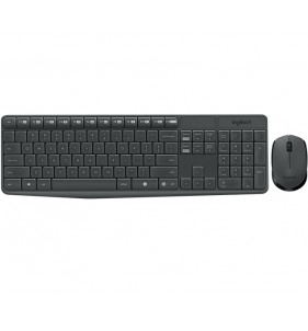 Logitech MK235 teclado Ratón incluido RF inalámbrico Negro