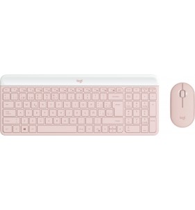 Logitech MK470 Slim Combo teclado Ratón incluido RF inalámbrico QWERTY Español Rosa