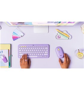 Logitech K380 teclado Bluetooth QWERTY Inglés Lavanda