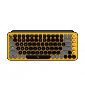 Logitech Pop Keys teclado RF Wireless + Bluetooth Negro, Gris, Amarillo