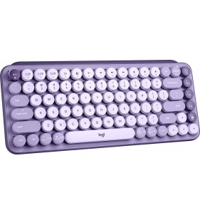 Logitech POP Keys teclado USB + Bluetooth QWERTY Inglés Lavanda, Violeta
