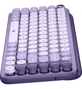 Logitech POP Keys teclado USB + Bluetooth QWERTY Inglés Lavanda, Violeta