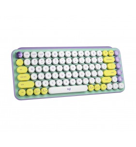 Logitech Pop Keys teclado RF Wireless + Bluetooth Color menta, Violeta, Blanco, Amarillo