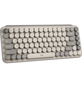 Logitech POP Keys teclado RF Wireless + Bluetooth QWERTY Inglés Gris, Arena