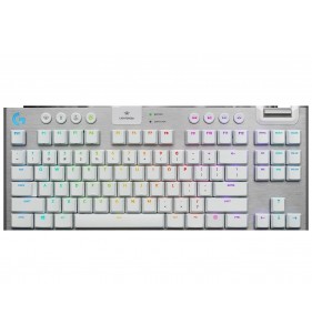 TECLADO MECÁNICO LOGITECH G915 TKL LIGHTSPEED RGB LIGHTSYNC INALÁMBRICO BLUETOOTH USB BLANCO