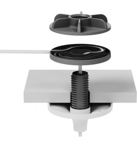 SOPORTE COLGANTE LOGITECH B2B P/ BASE DE MICROFONO OFF WHITE (952-000123)