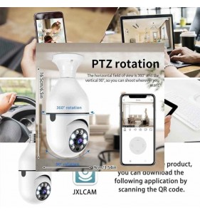 FOCO CAMARA DE SEGURIDAD 360° WIFI VISION NOCTURNA