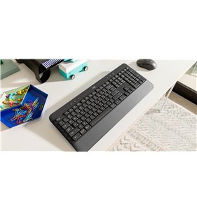Logitech Signature K650 teclado RF Wireless + Bluetooth QWERTY Inglés Blanco