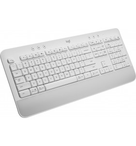 Logitech Signature K650 teclado RF Wireless + Bluetooth QWERTY Inglés Blanco