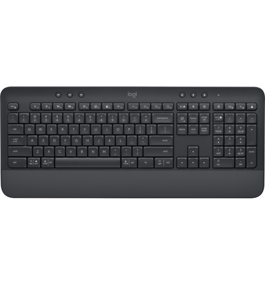 Logitech Signature K650 teclado RF Wireless + Bluetooth QWERTY Inglés Grafito