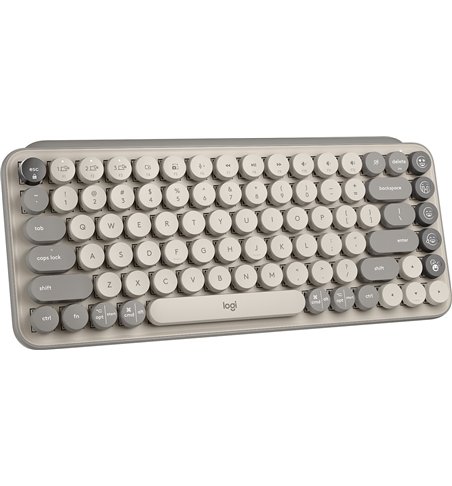 Teclado Inalámbrico Logitech Pop Keys QWERTY Gris Arena - Cabe Perú.