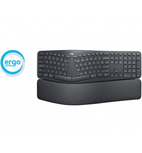 Logitech ERGO K860 teclado RF Wireless + Bluetooth Negro