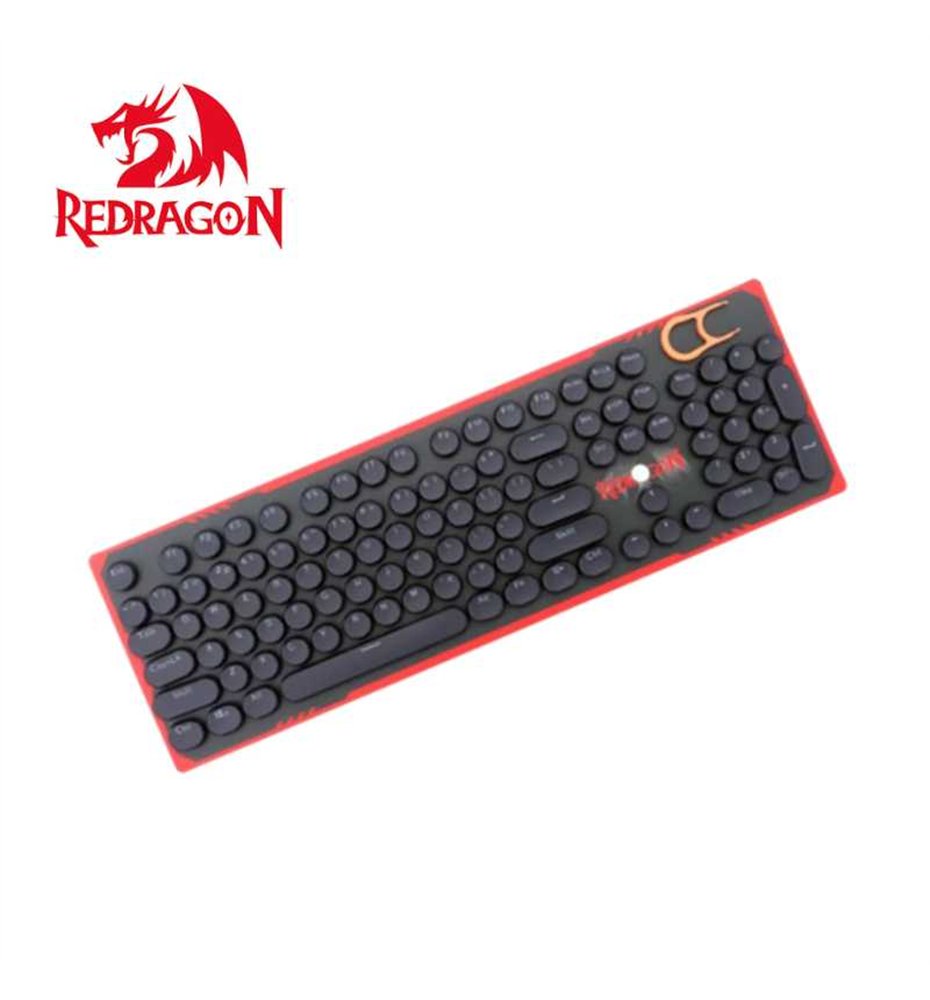TECLADO MECANICO REDRAGON A106 104 BLACK ROUND KEYCAPS PBT TECLADO MECANICO REDRAGON A106 104 BLACK ROUND KEYCAPS PBT