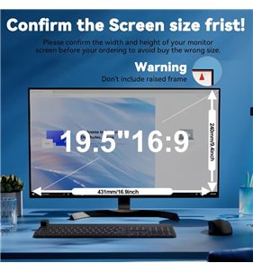 Protector de privacidad para monitor de computadora de 19.5 pulgadas