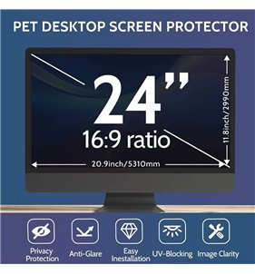 Protector de pantalla de privacidad de 24 pulgadas diseñado para pantallas de gran visión 16:9